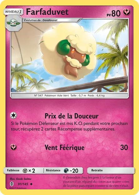 Farfaduvet, carte Pokémon GRI 91 — extension Gardiens Ascendants