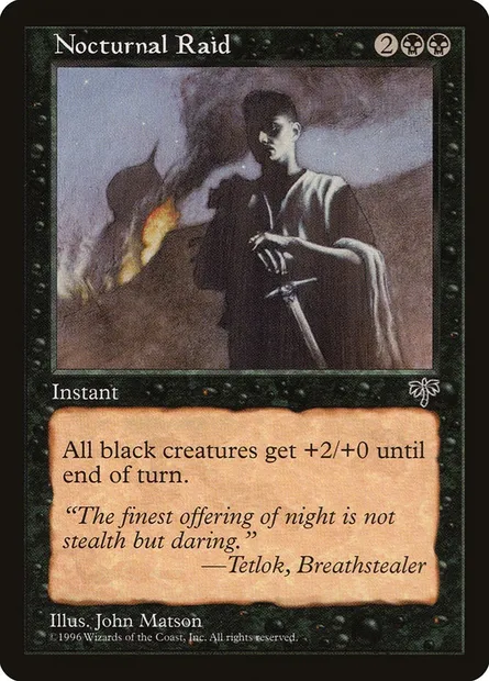 Nocturnal Raid, Magic card MIR 132 — Mirage set
