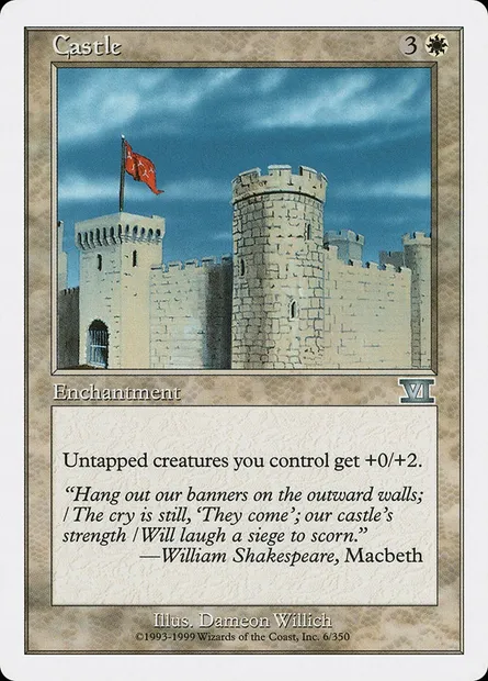 Castle, Magic card 6ED 6 — Classic Sixth Edition set