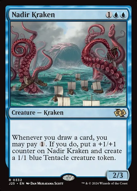 Nadir Kraken, Magic card J25 332 — Foundations Jumpstart set