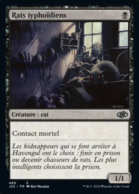 Rats typhoïdiens, carte Magic J22 480 — extension Jumpstart 2022