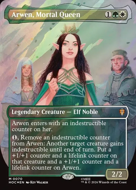 Arwen, Mortal Queen, Magic card HOC 70 — The Hobbit Eternal set