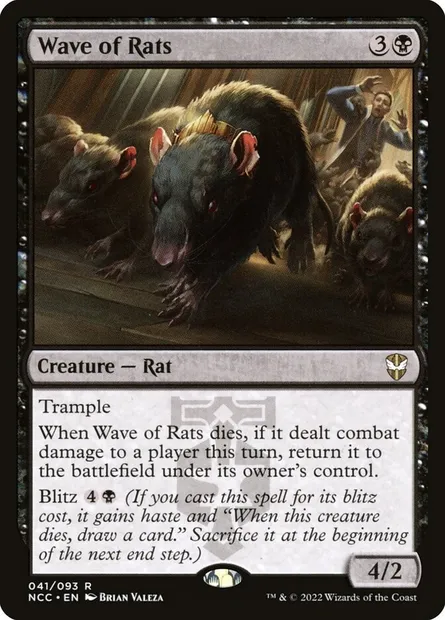 Wave of Rats, Magic card NCC 41 — New Capenna Commander set