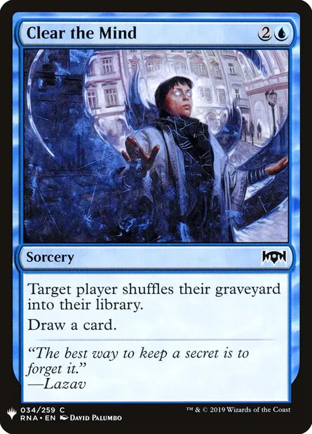 Vider l'esprit, carte Magic PLST RNA-34 — extension The List