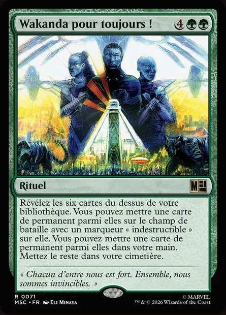 Wakanda pour toujours !, carte Magic MSC 71 — extension Marvel Super Heroes Commander