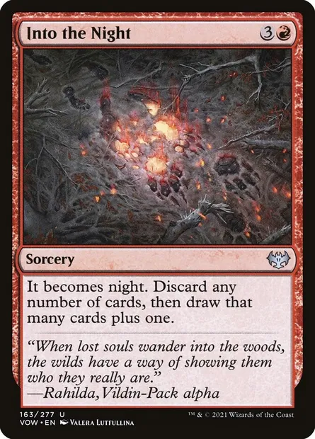 Into the Night, Magic card VOW 163 — Innistrad: Crimson Vow set