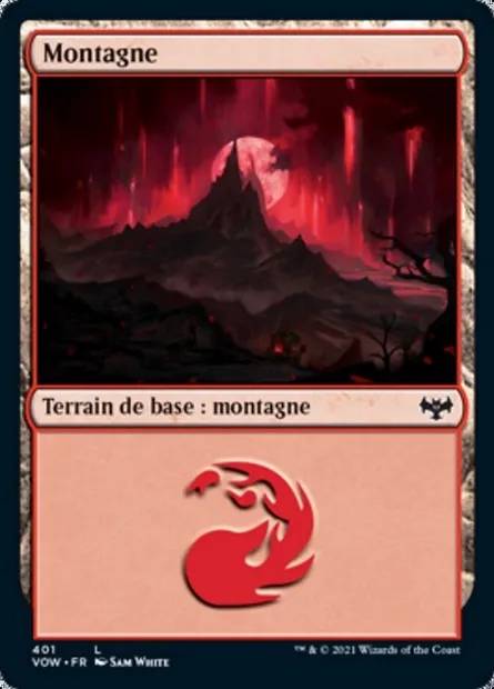 Montagne, carte Magic VOW 401 — extension Innistrad : noce écarlate
