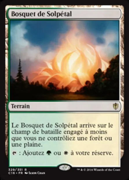 Bosquet de Solpétal, carte Magic C16 329 — extension Commander 2016