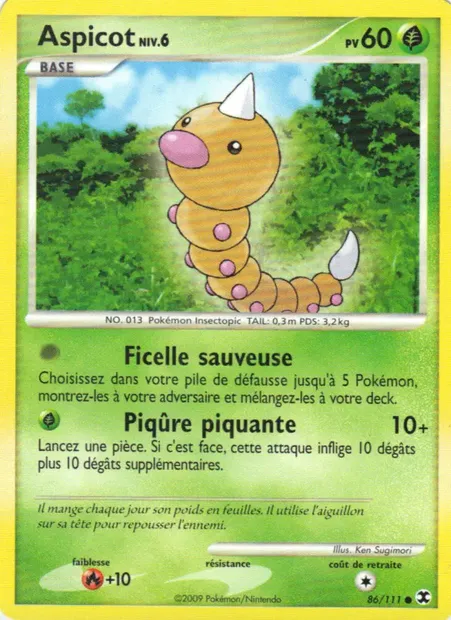 Aspicot Niv. 6, carte Pokémon RR 86 — extension Rivaux Émergeants