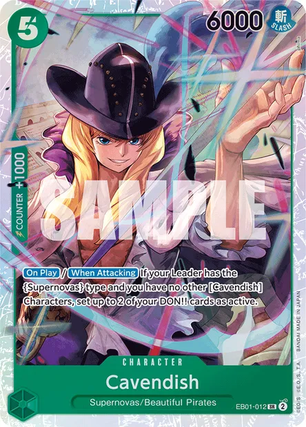 Cavendish, One Piece card EB01-012 — MEMORIAL COLLECTION set
