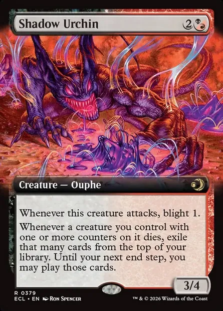 Shadow Urchin, Magic card ECL 379 — Lorwyn Eclipsed set