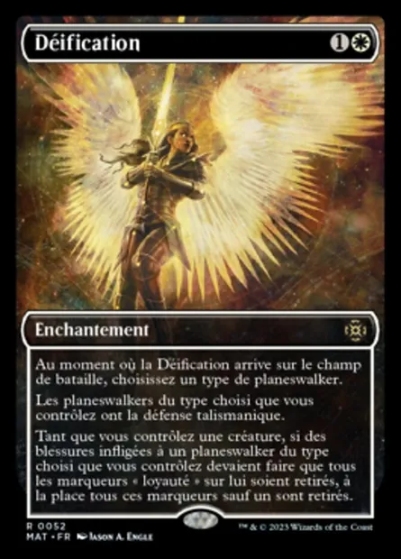 Déification, carte Magic MAT 52 — extension L'invasion des machines : le jour d'après