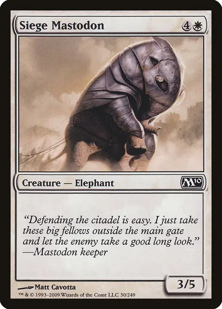 Siege Mastodon, Magic card M10 30 — Magic 2010 set
