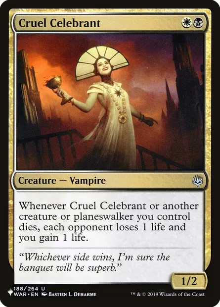 Officiante cruelle, carte Magic PLST WAR-188 — extension The List