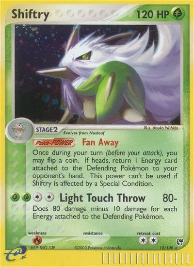 Shiftry, Pokémon card SS 12 — Sandstorm set