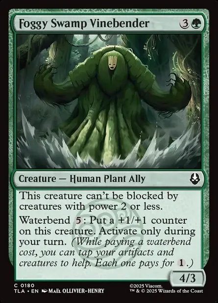 Foggy Swamp Vinebender, Magic card TLA 180 — Avatar: The Last Airbender set
