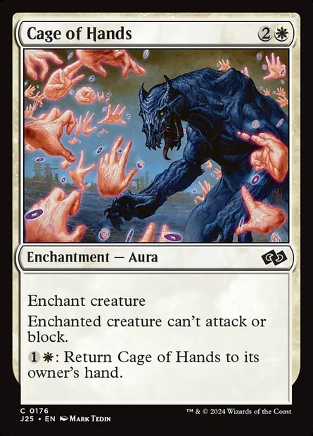Cage of Hands, Magic card J25 176 — Foundations Jumpstart set