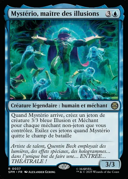 Mystério, maître des illusions, carte Magic SPM 37 — extension Marvel's Spider-Man