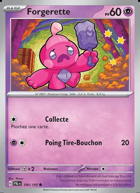 Forgerette, carte Pokémon PAL 100 — extension Évolutions à Paldea