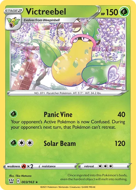Victreebel, Pokémon card BST 3 — Battle Styles set