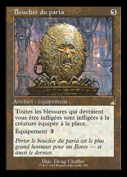 Bouclier du paria, carte Magic RVR 393 — extension Ravnica Remastered