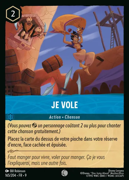 Je Vole, carte Disney Lorcana CH9-165 — extension Fabuleux