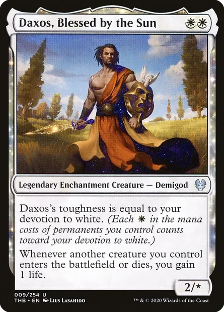 Daxos, Blessed by the Sun, Magic card THB 9 — Theros Beyond Death set