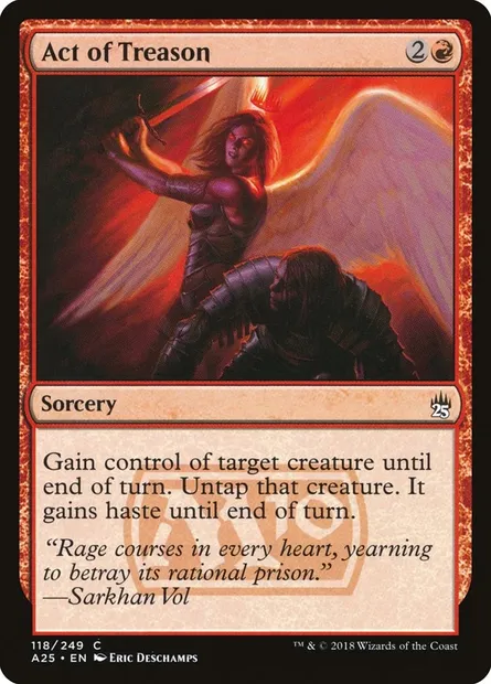 Act of Treason, Magic card A25 118 — Masters 25 set