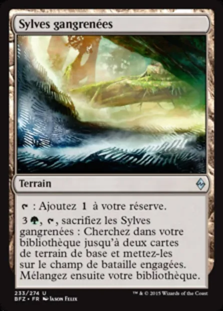 Sylves gangrenées, carte Magic BFZ 233 — extension La bataille de Zendikar