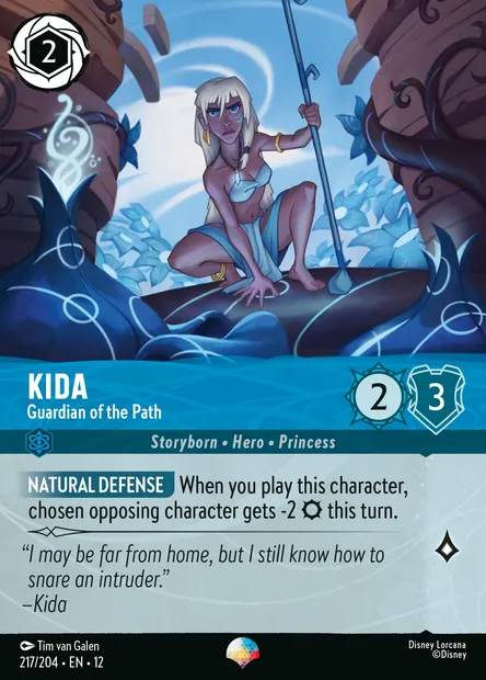 Kida - Guardian of the Path, Disney Lorcana card CH12-217 — Wilds Unknown set