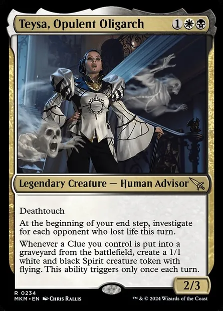 Teysa, Opulent Oligarch, Magic card MKM 234 — Murders at Karlov Manor set