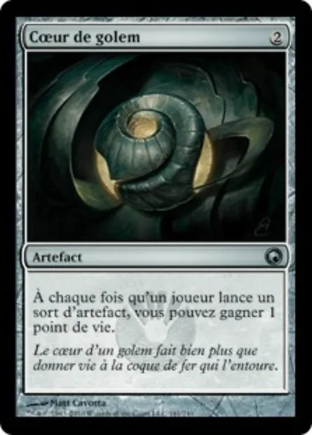 Cœur de golem, carte Magic SOM 161 — extension Cicatrices de Mirrodin