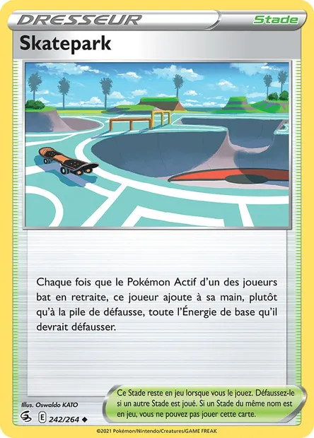 Skatepark, carte Pokémon FST 242 — extension Poing de Fusion