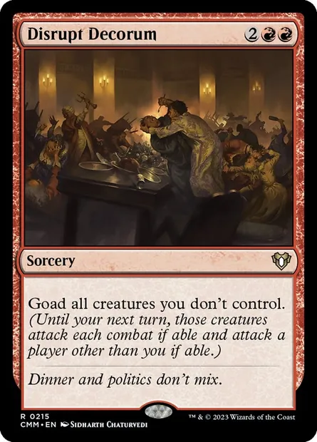 Disrupt Decorum, Magic card CMM 215 — Commander Masters set