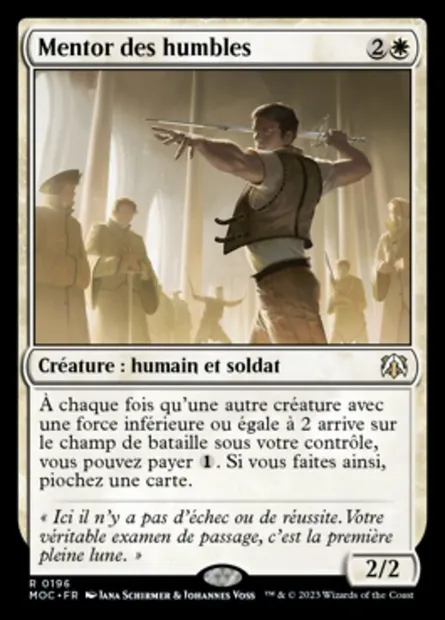 Mentor des humbles, carte Magic MOC 196 — extension March of the Machine Commander