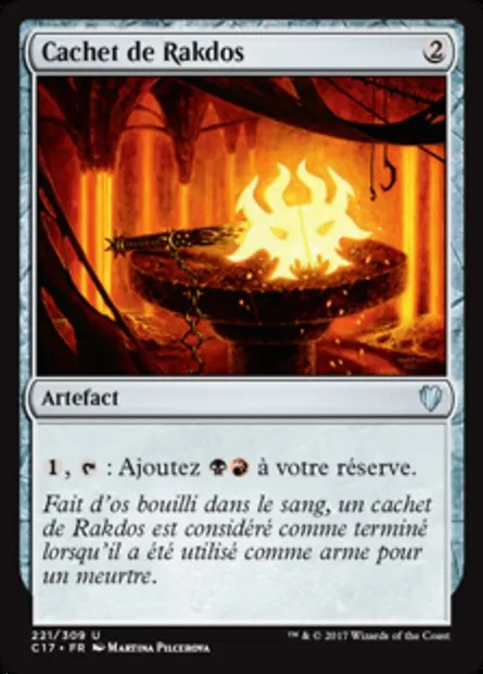 Cachet de Rakdos, carte Magic C17 221 — extension Commander 2017