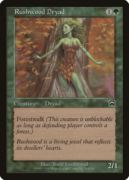 Dryade de Paillebois, carte Magic MMQ 263 — extension Masques de Mercadia