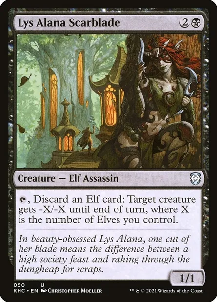 Lys Alana Scarblade, Magic card KHC 50 — Kaldheim Commander set