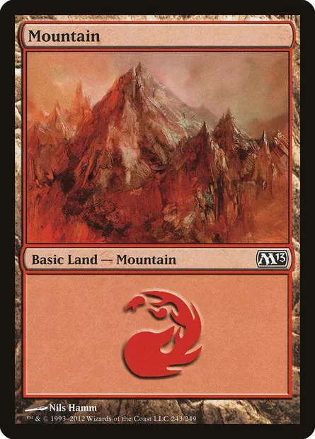 Mountain, Magic card M13 243 — Magic 2013 set