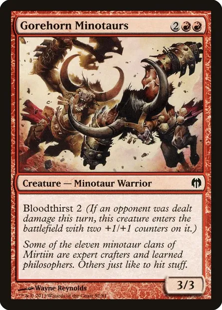 Minotaures corneboyaux, carte Magic DDL 52 — extension Duel Decks: Heroes vs. Monsters