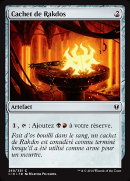Cachet de Rakdos, carte Magic C16 268 — extension Commander 2016