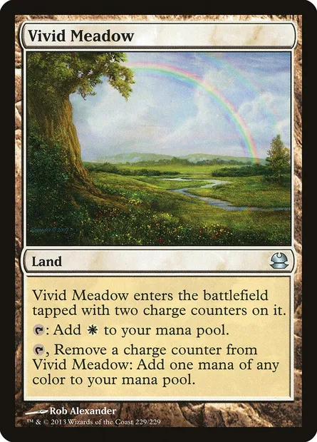 Vivid Meadow, Magic card MMA 229 — Modern Masters set