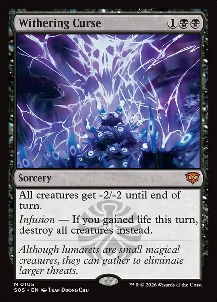Withering Curse, Magic card SOS 105 — Secrets of Strixhaven set