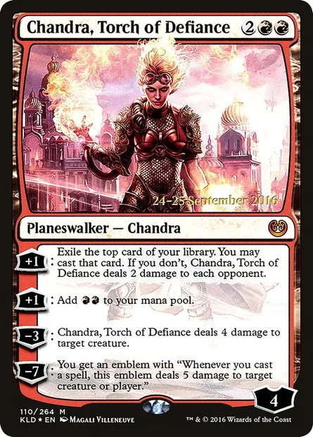 Chandra, torche de la défiance, carte Magic PKLD 110s — extension Kaladesh Promos