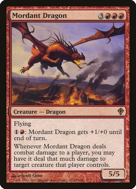 Mordant Dragon, Magic card WWK 85 — Worldwake set