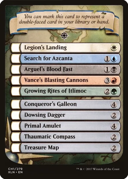 Ixalan Checklist, carte Magic TXLN CH1 — extension Ixalan Tokens