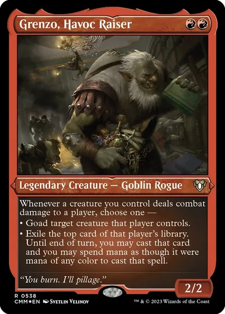Grenzo, Havoc Raiser, Magic card CMM 538 — Commander Masters set