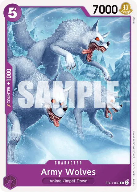 Army Wolves, One Piece card EB01-032 — MEMORIAL COLLECTION set