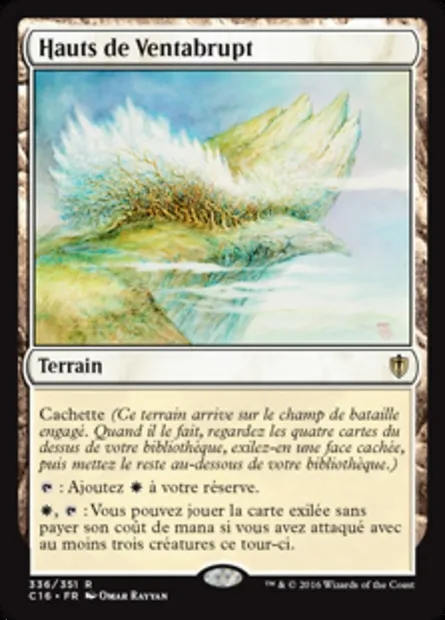 Hauts de Ventabrupt, carte Magic C16 336 — extension Commander 2016