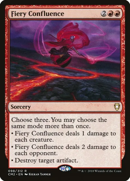Fiery Confluence, Magic card CM2 98 — Commander Anthology Volume II set